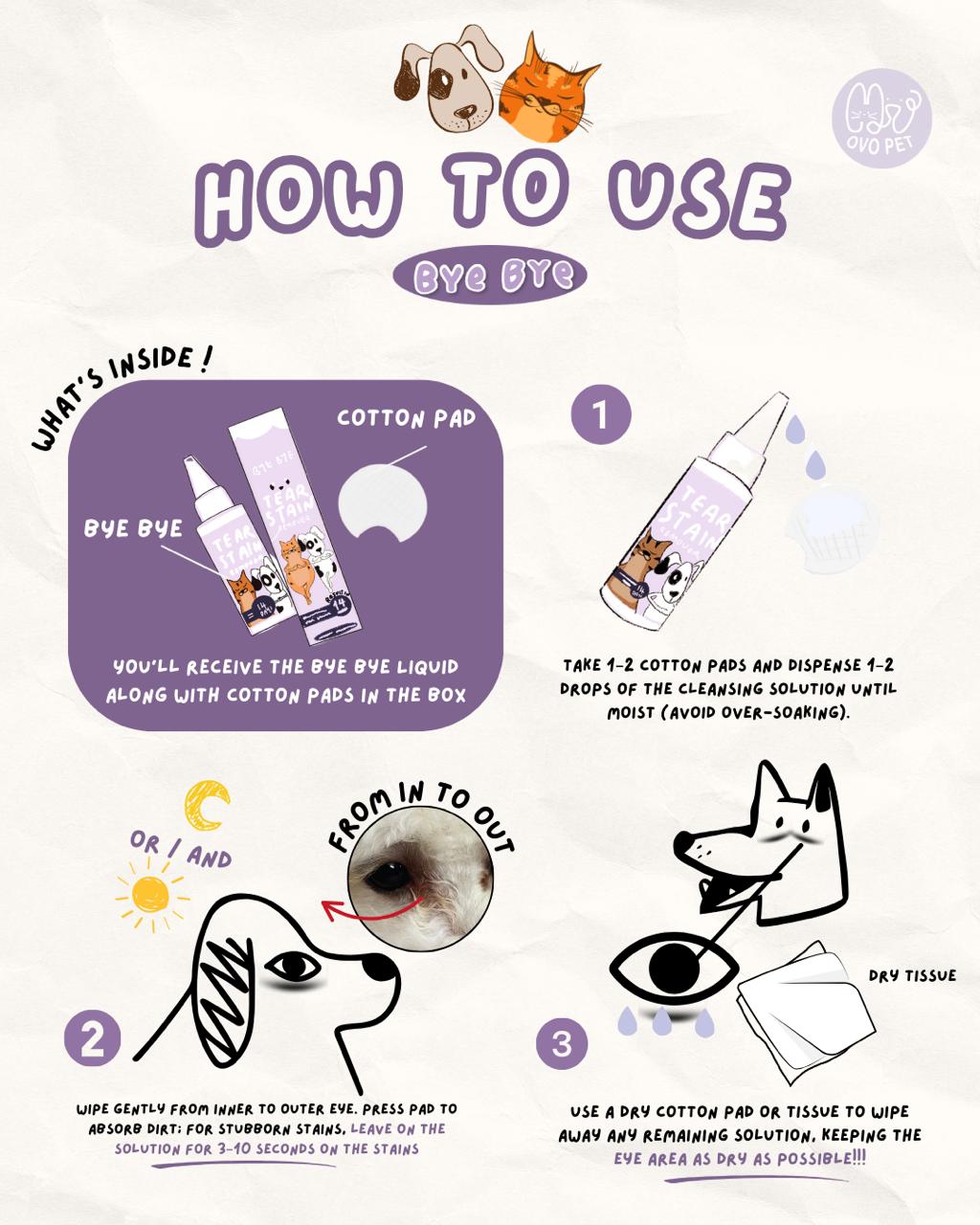 BYE BYE TEAR STAINS Remover
