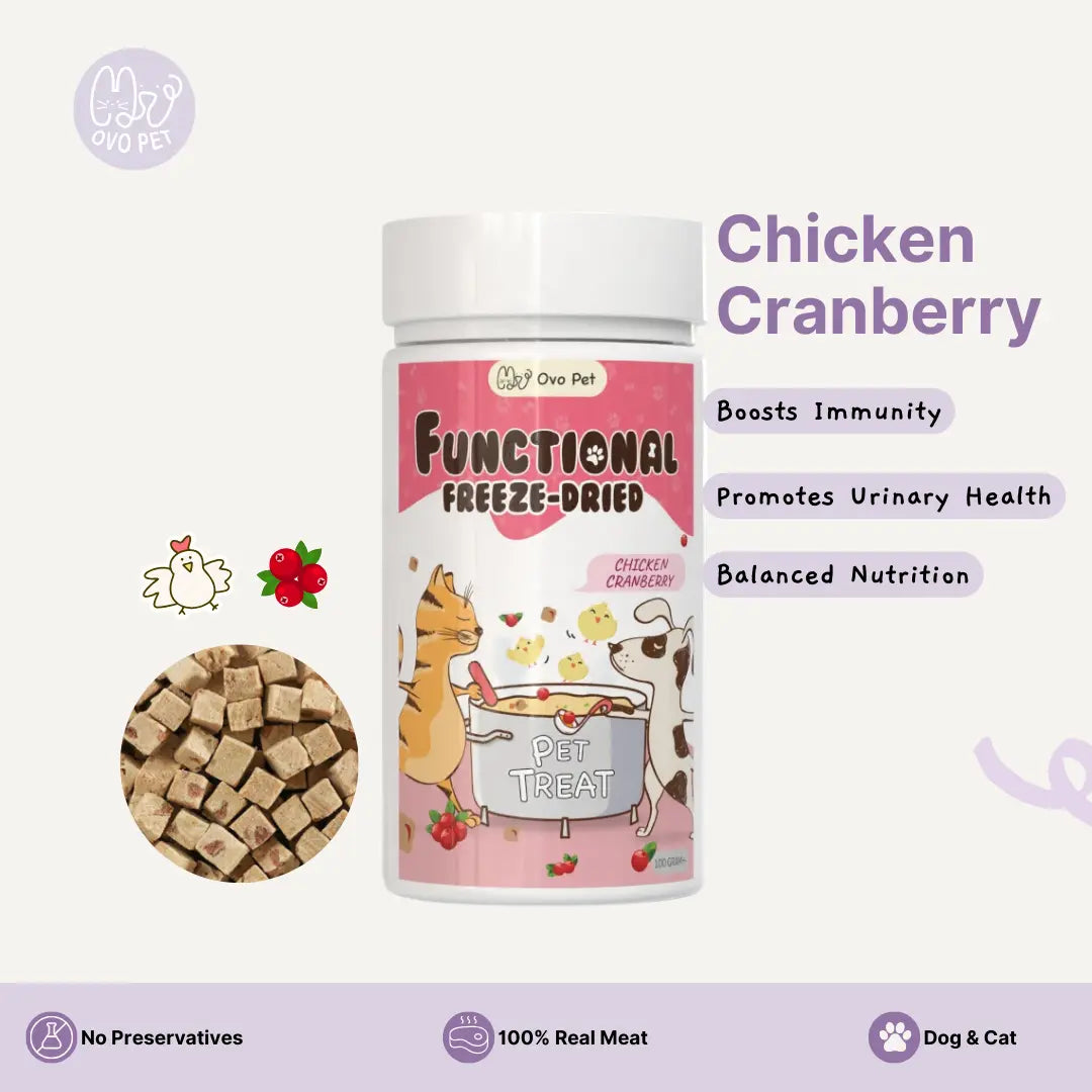 Chicken Cranberry- Functional Freeze Dried 100G OVO PET