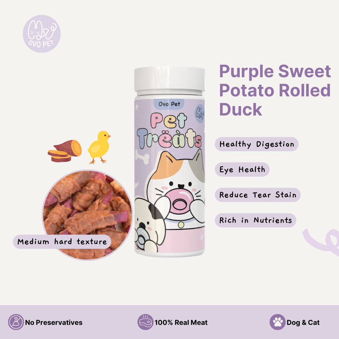 Duck Rolled Purple Sweet Potato