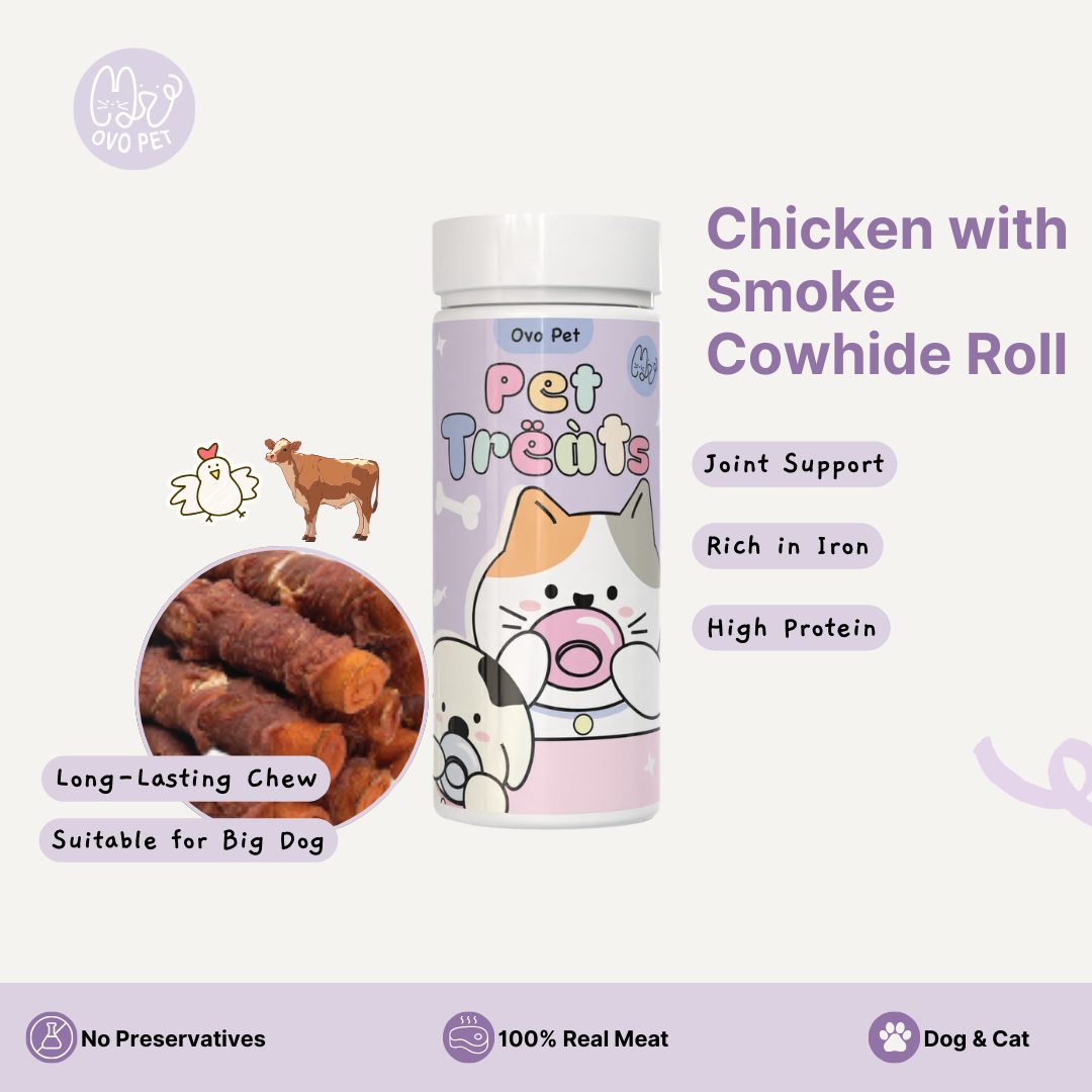 Chicken with Smoke Cowhide Roll 100g