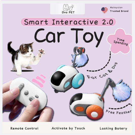Ovo Pet 智能互动 2.0 宠物玩具车 Mainan Kucing Kereta Pintar Interaktif 2.0 猫玩具猫逗逗器猫球 Mainan
