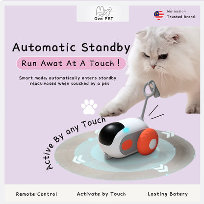 Ovo Pet 智能互动 2.0 宠物玩具车 Mainan Kucing Kereta Pintar Interaktif 2.0 猫玩具猫逗逗器猫球 Mainan